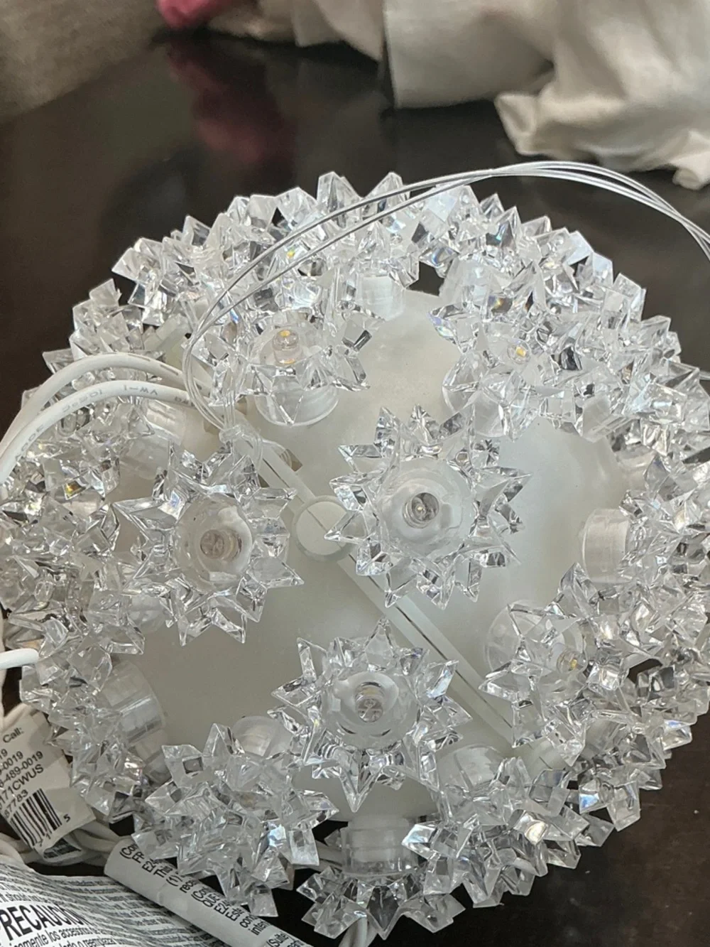 White Snowball String Lights – Decorative Holiday Spheres